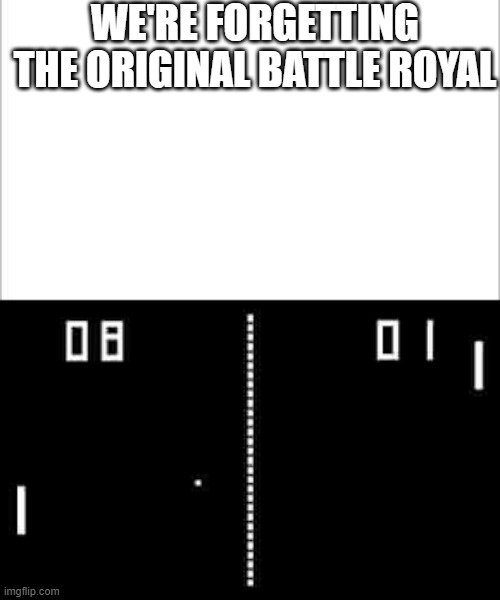 Do people even read these? | WE'RE FORGETTING THE ORIGINAL BATTLE ROYAL | image tagged in white background | made w/ Imgflip meme maker