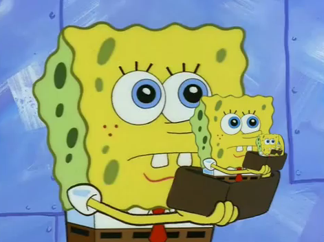 SpongeBob friendship wallet Blank Meme Template