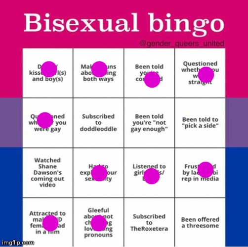 Well ya girl found another one, at least I go it this time | image tagged in lgbtq,bingo,bisexual,yayaya | made w/ Imgflip meme maker