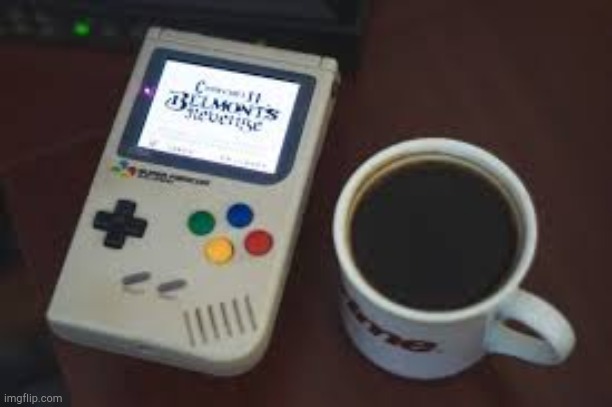Game Boy Coffee! | image tagged in game boy coffee | made w/ Imgflip meme maker