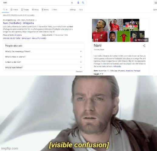 Hold up. | image tagged in visible confusion,nani,football,wtf | made w/ Imgflip meme maker