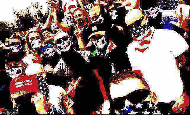 Proud Boys deep-fried | image tagged in proud boys deep-fried,deep fried,deep fried hell,proud,boys,right wing | made w/ Imgflip meme maker