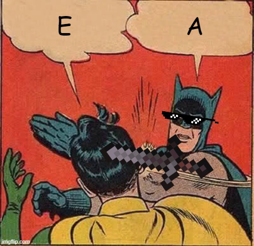 hjugf | E; A | image tagged in memes,batman slapping robin | made w/ Imgflip meme maker