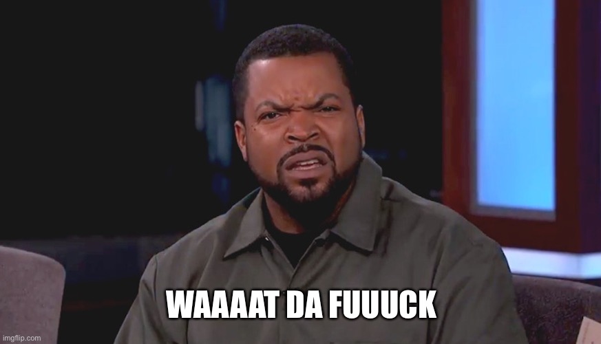 Really? Ice Cube | WAAAAT DA FUUUCK | image tagged in really ice cube | made w/ Imgflip meme maker