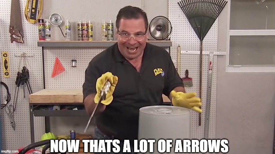 Now that's a lot of damage | NOW THATS A LOT OF ARROWS | image tagged in now that's a lot of damage | made w/ Imgflip meme maker