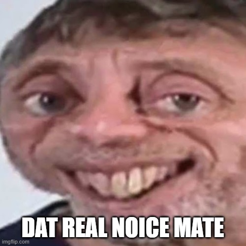 Noice | DAT REAL NOICE MATE | image tagged in noice | made w/ Imgflip meme maker
