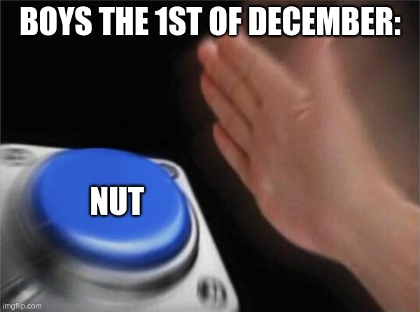 NNN | BOYS THE 1ST OF DECEMBER:; NUT | image tagged in relatable,no nut november | made w/ Imgflip meme maker