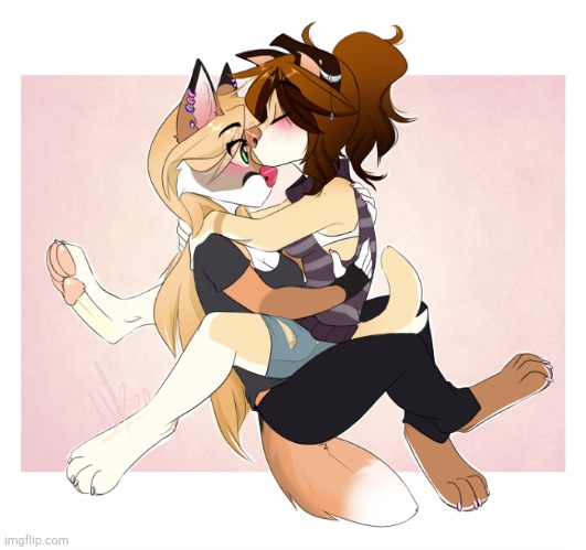 Furry art by wolflady. Using them as ocs. Left furry is Esria. Right furry is Milly. | image tagged in furry,furries,art,wolflady,art is not mine | made w/ Imgflip meme maker