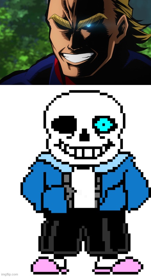 ALL MIGHT IS SANS CONFIRMED | image tagged in undertale,my hero academia,all might,sans,funny memes,memes | made w/ Imgflip meme maker