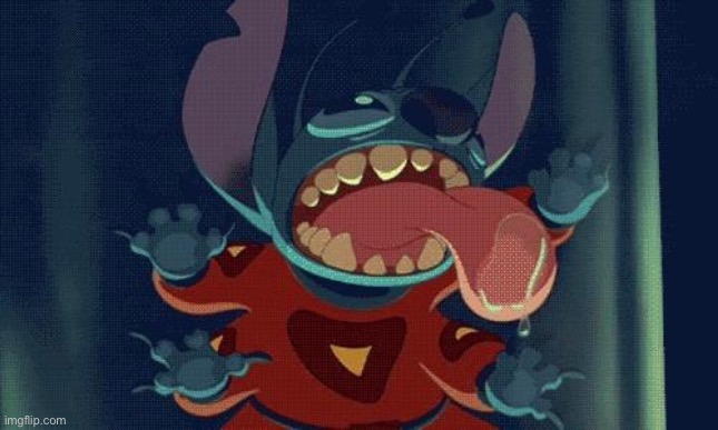 Stitch Licking | image tagged in stitch licking | made w/ Imgflip meme maker