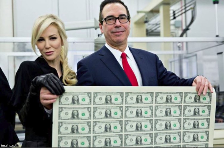 Mnuchin Money | image tagged in mnuchin money | made w/ Imgflip meme maker