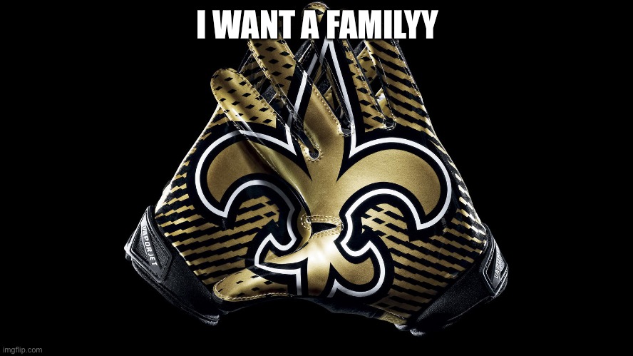 New Orleans Saints | I WANT A FAMILYY | image tagged in new orleans saints | made w/ Imgflip meme maker