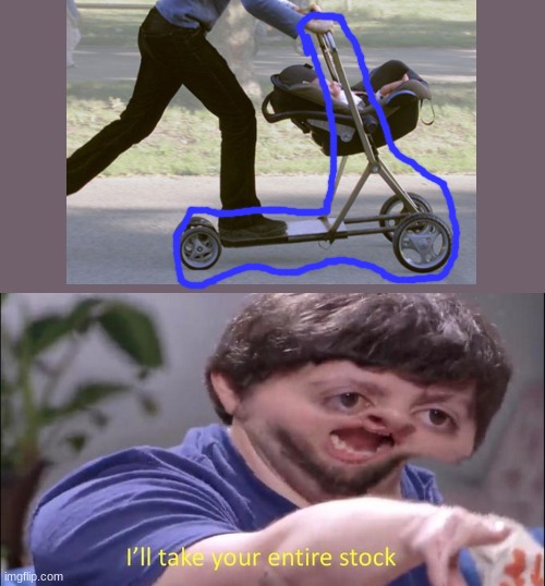 baby stroller | image tagged in i'll take your entire stock | made w/ Imgflip meme maker
