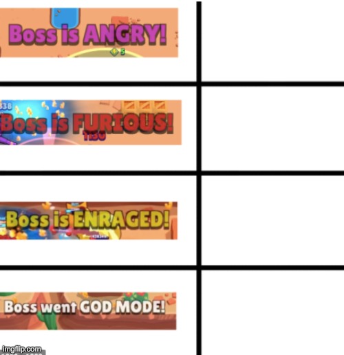New template!!! because, why not? | image tagged in all stages of brawl stars bosses | made w/ Imgflip meme maker