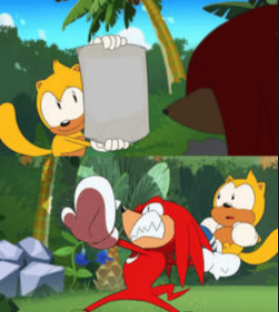 Knuckles throws Ray Blank Meme Template