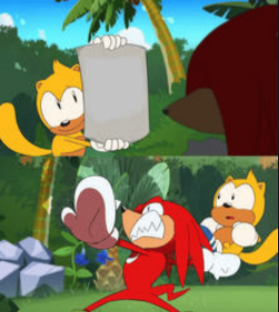 High Quality Knuckles throws Ray Blank Meme Template