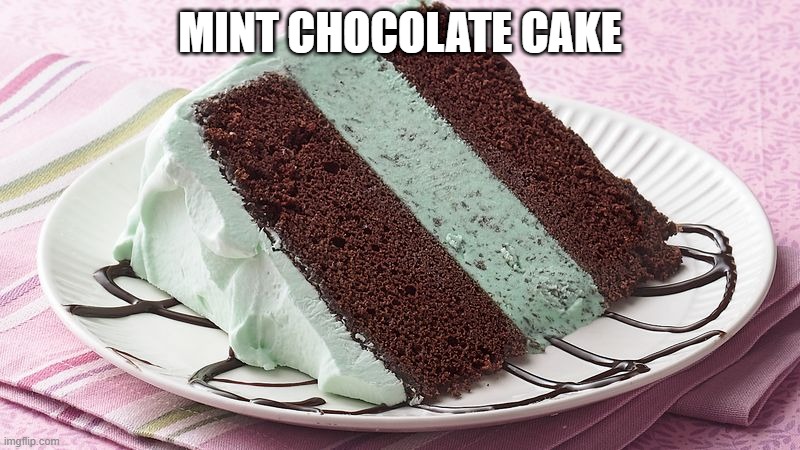 MINT CHOCOLATE CAKE | made w/ Imgflip meme maker