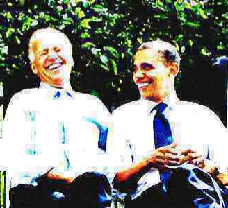 Joe Biden Obama laughing deep-fried Blank Meme Template