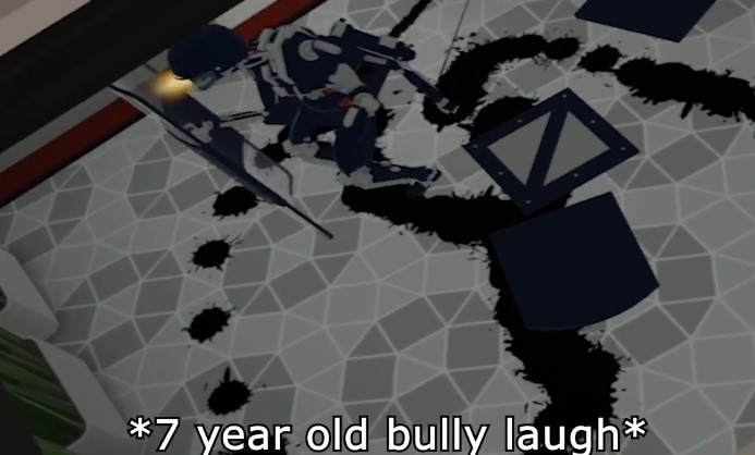 High Quality 7 yr old bully laugh Blank Meme Template