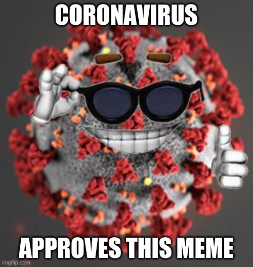 Coronavirus | CORONAVIRUS APPROVES THIS MEME | image tagged in coronavirus | made w/ Imgflip meme maker