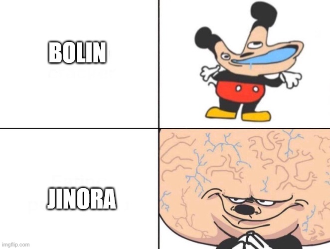 Mickey Big Brain | BOLIN; JINORA | image tagged in mickey big brain | made w/ Imgflip meme maker