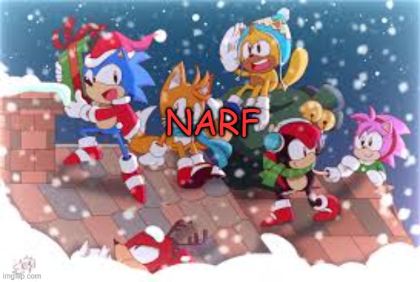 Xploded Christmas Announcmnt | NARF | image tagged in xploded christmas announcmnt | made w/ Imgflip meme maker