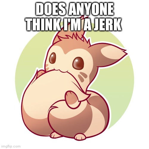 No your not a jerk. -CloudDays | DOES ANYONE THINK I'M A JERK | image tagged in cute ferret | made w/ Imgflip meme maker