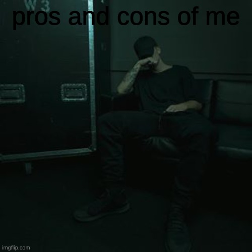 narf | pros and cons of me | image tagged in nfs chilling | made w/ Imgflip meme maker