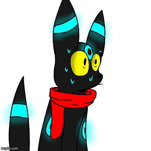 Frightened Umbreon | image tagged in frightened umbreon | made w/ Imgflip meme maker