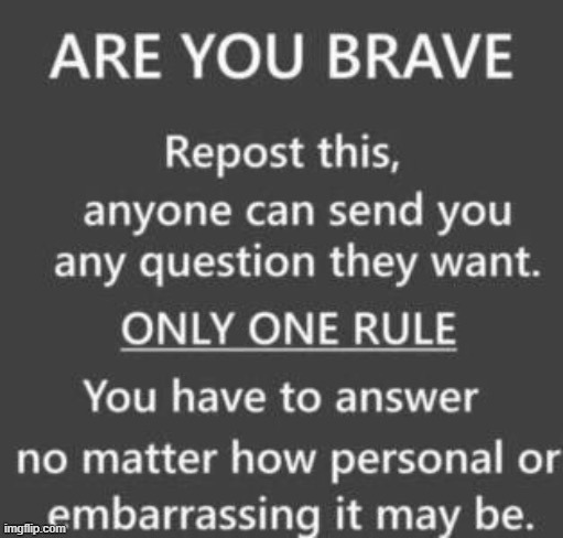 Hit me with a question. Any question, I ain't scared | image tagged in fun,brave,questions,cool,quiz | made w/ Imgflip meme maker