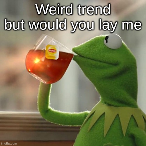 But That's None Of My Business | Weird trend but would you lay me | image tagged in memes,but that's none of my business,kermit the frog | made w/ Imgflip meme maker