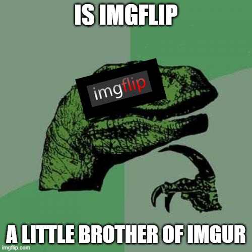 Philosoraptor Meme | IS IMGFLIP; A LITTLE BROTHER OF IMGUR | image tagged in memes,philosoraptor | made w/ Imgflip meme maker