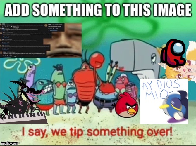 mini crewmate joins the image! | image tagged in stop reading the tags,oh wow are you actually reading these tags,you're actually reading the tags | made w/ Imgflip meme maker