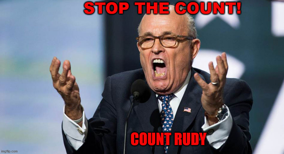Rudy Giuliani, VAMPIRE, fake lawyer, Nosferatu, Count Dracula | STOP THE COUNT! COUNT RUDY | image tagged in rudy giuliani vampire fake lawyer nosferatu count dracula | made w/ Imgflip meme maker