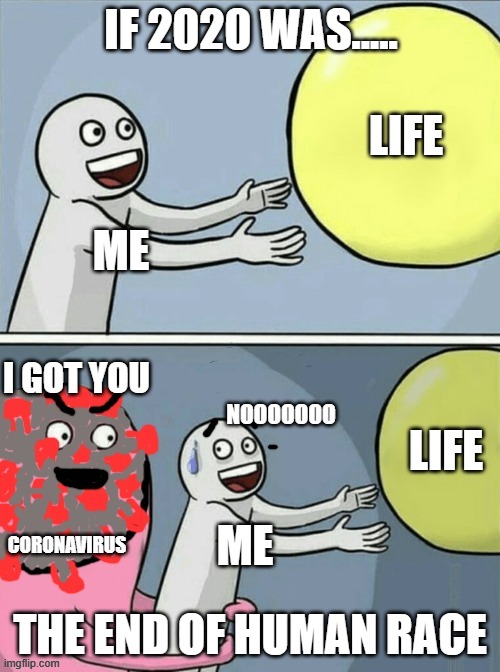 If 2020 was | IF 2020 WAS..... THE END OF HUMAN RACE | image tagged in coronavirus | made w/ Imgflip meme maker
