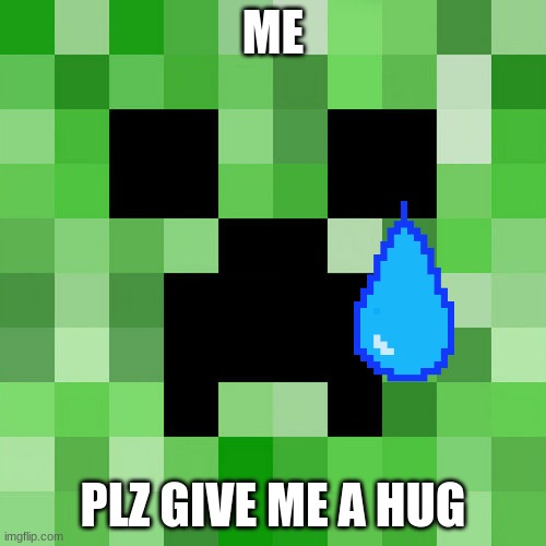 Scumbag Minecraft | ME; PLZ GIVE ME A HUG | image tagged in memes,scumbag minecraft | made w/ Imgflip meme maker