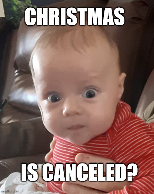 Christmas is canceled? | CHRISTMAS; IS CANCELED? | image tagged in christmas is canceled | made w/ Imgflip meme maker