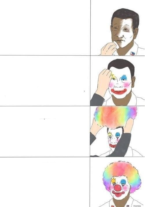 High Quality Duterte Clown 2 Blank Meme Template