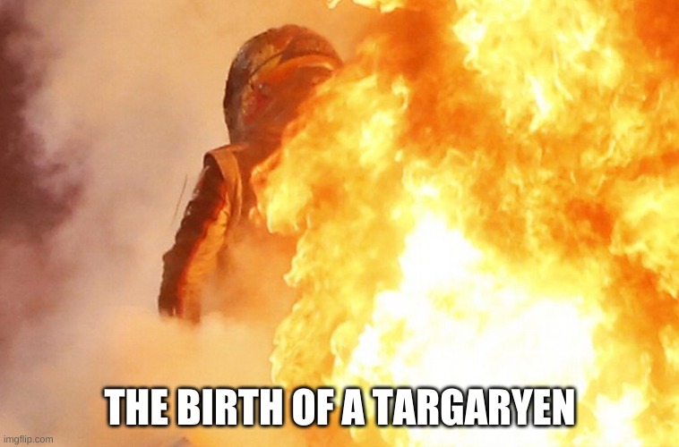 THE BIRTH OF A TARGARYEN | image tagged in formuladank | made w/ Imgflip meme maker