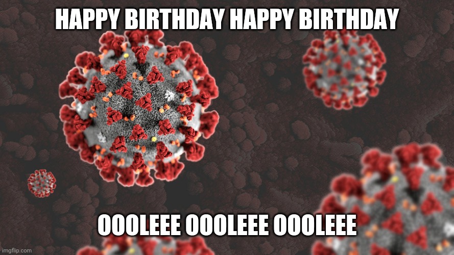 Coronavirus | HAPPY BIRTHDAY HAPPY BIRTHDAY; OOOLEEE OOOLEEE OOOLEEE | image tagged in coronavirus,covid-19,happy birthday,memes | made w/ Imgflip meme maker