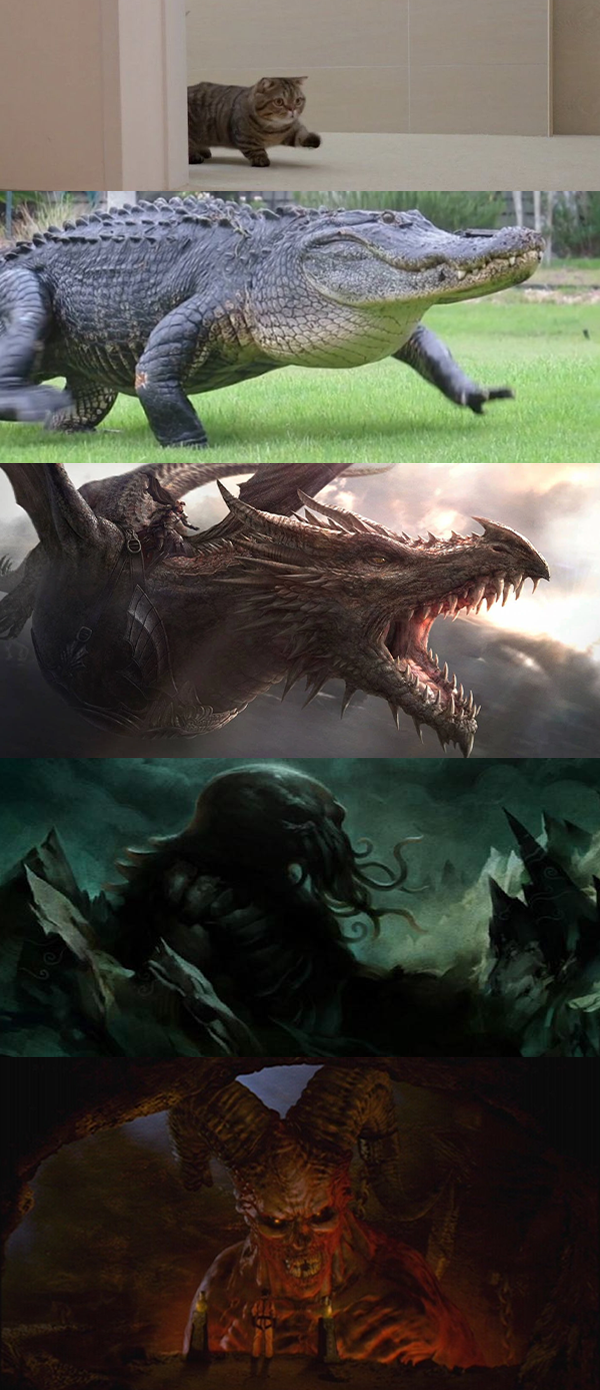Cat, Alligator, Dragon,Chthulu, Demon Blank Meme Template