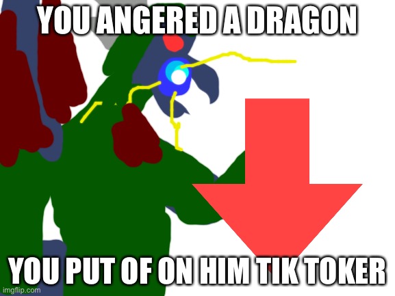 YOU ANGERED A DRAGON YOU PUT OF ON HIM TIK TOKER | made w/ Imgflip meme maker