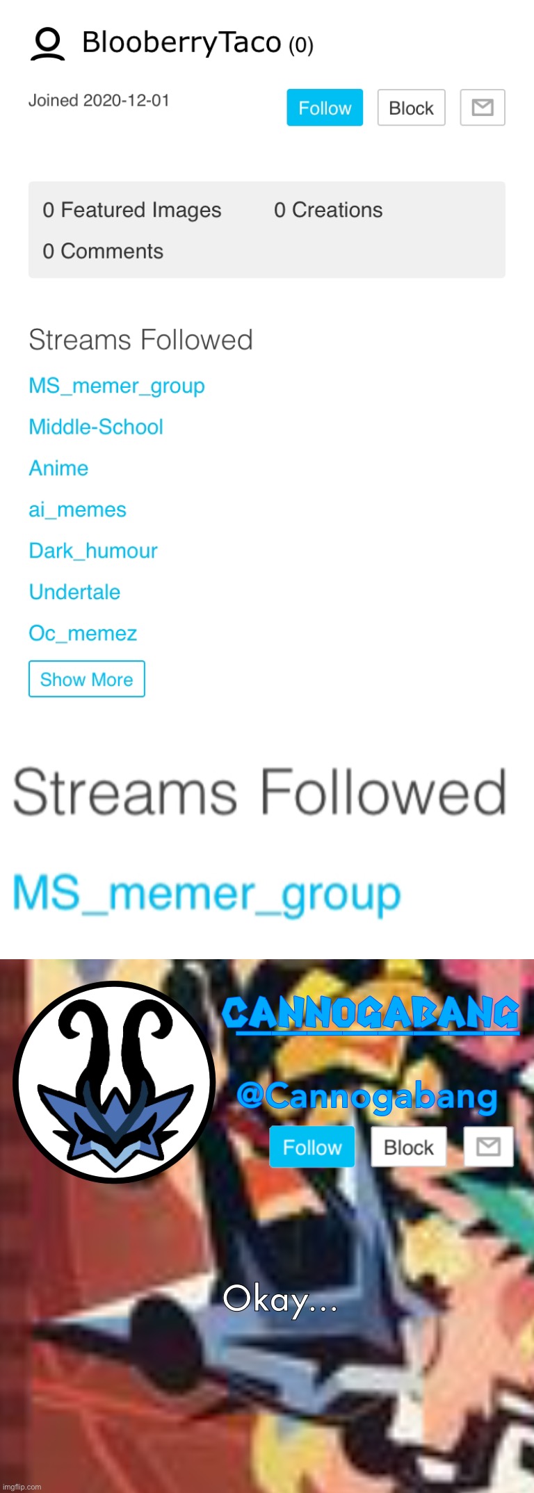 oh, another impostor.. or maybe just Bloo? | Okay... | image tagged in idk | made w/ Imgflip meme maker