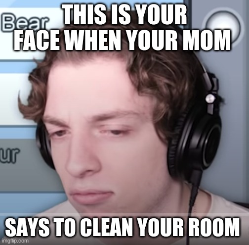 Mom nope |  THIS IS YOUR FACE WHEN YOUR MOM; SAYS TO CLEAN YOUR ROOM | image tagged in mom sorry | made w/ Imgflip meme maker