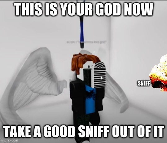 sniff | image tagged in memes,flamingo,su tart,roblox | made w/ Imgflip meme maker