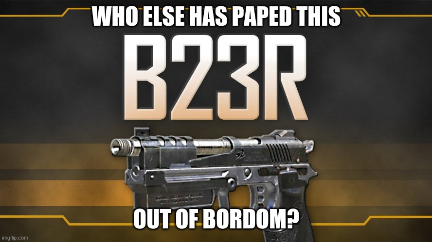 b23r | WHO ELSE HAS PAPED THIS; OUT OF BORDOM? | image tagged in b23r | made w/ Imgflip meme maker