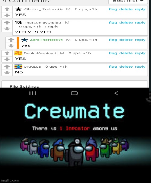 I'm sus | image tagged in there is 1 imposter among us | made w/ Imgflip meme maker