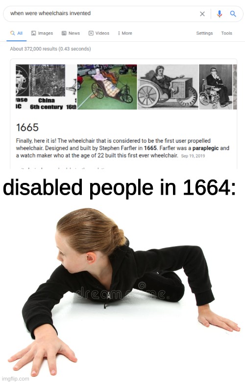 1 6 6 4 | disabled people in 1664: | image tagged in blank white template,disabled,memes,before and after | made w/ Imgflip meme maker
