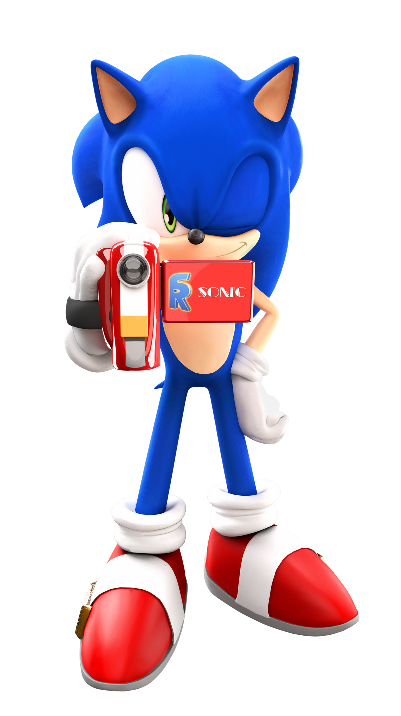 Sonic the Hedgehog with a Camera Blank Meme Template