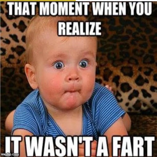 THAT MOMENT WHEN YOU REALIZE | image tagged in baby,poop,memes,meme,funny memes | made w/ Imgflip meme maker